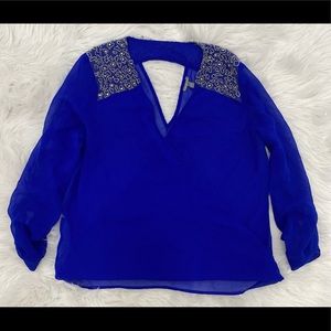 Beaded blouse! Sheer so cami can go underneath
